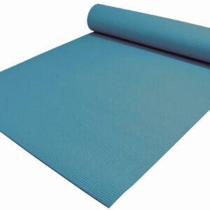 YogaAccessories 1/4" Thick High-Density Deluxe Non-Slip Exercise Pilates & Yoga Mat, Teal Green