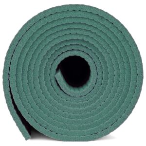 YogaAccessories 1/4" Thick High-Density Deluxe Non-Slip Exercise Pilates & Yoga Mat, Forest Green