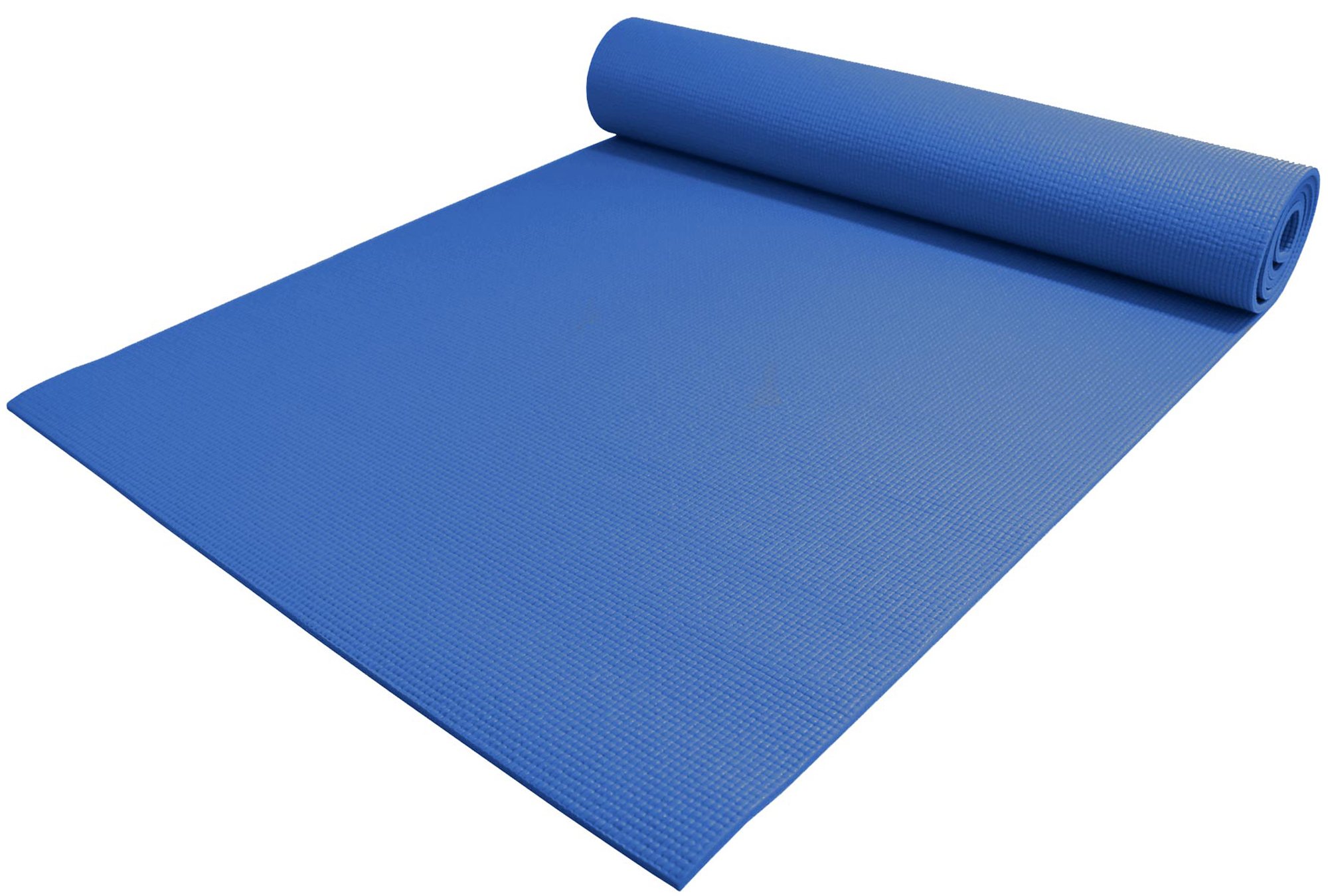 YogaAccessories 1/4" Thick High Density Deluxe Non Slip Exercise Pilates & Yoga Mat (Dark Blue)