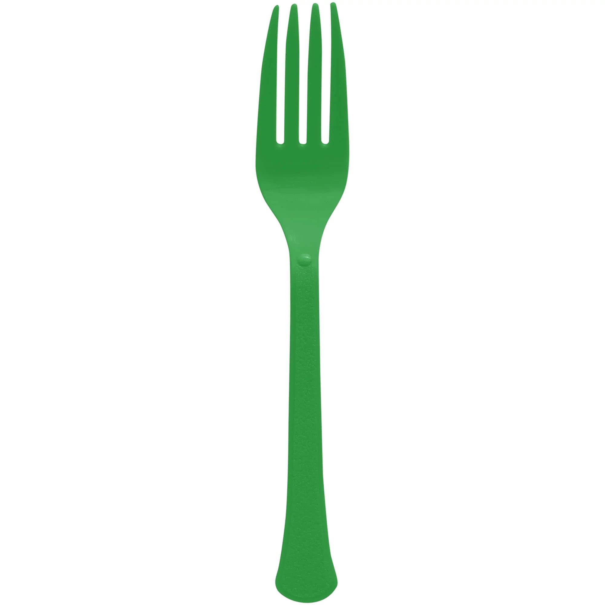 Festive Green Plastic Heavy Weight Forks (50 Count) - Premium Disposable Plastic Cutlery, Perfect for Home Use and All Kinds of Occasions