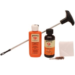 hoppe's no. 9 cleaning kit with aluminum rod, .40 caliber, 10mm pistol, clamshell