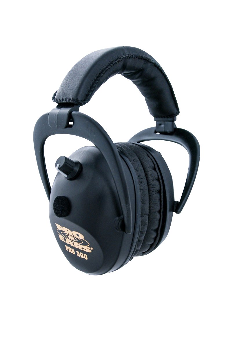 Pro Ears Pro 300, Electronic Sound Amplifier, Noise Dampener, DLSC Compression, NRR 26, Adjustable Amplification, Ear Muffs,Black