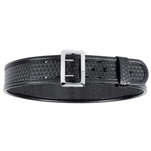 bianchi 7960 sam browne duty belt - 2.25", 42 - basketweave - chrome snap (1016978)