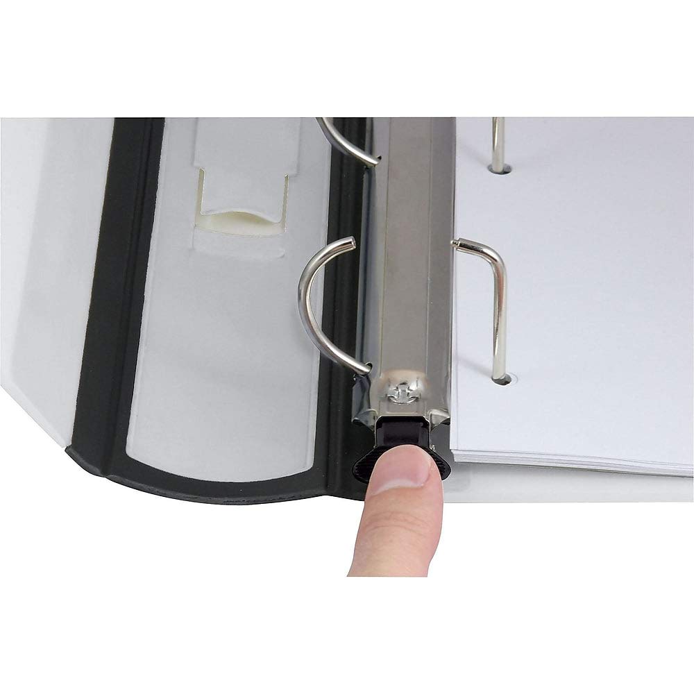 1" STAPLES Better View Binder with D-Rings, White