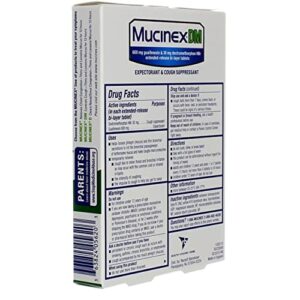 Mucinex DM 12-Hour Expectorant and Cough Suppressant Tablets, 20 Count