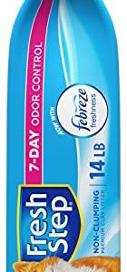 Fresh Step Non-Clumping Premium Cat Litter with Febreze Freshness, Scented, Multi, 224 Ounce (Package May Vary)