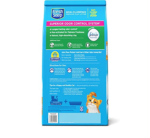 Fresh Step Non-Clumping Premium Cat Litter with Febreze Freshness, Scented, Multi, 224 Ounce (Package May Vary)