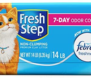 Fresh Step Non-Clumping Premium Cat Litter with Febreze Freshness, Scented, Multi, 224 Ounce (Package May Vary)