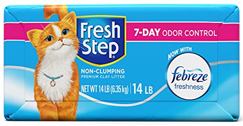 Fresh Step Non-Clumping Premium Cat Litter with Febreze Freshness, Scented, Multi, 224 Ounce (Package May Vary)