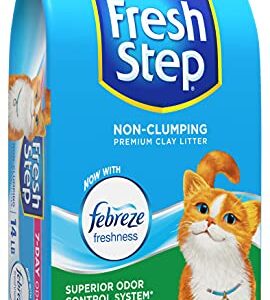 Fresh Step Non-Clumping Premium Cat Litter with Febreze Freshness, Scented, Multi, 224 Ounce (Package May Vary)