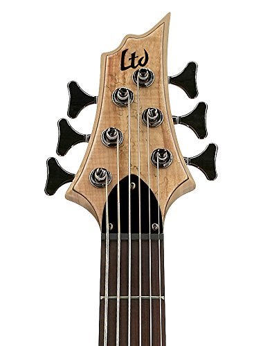 ESP LTD B-206SM Spalted Maple 6-String Bass Guitar, Natural Satin