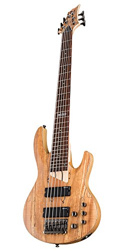 ESP LTD B-206SM Spalted Maple 6-String Bass Guitar, Natural Satin