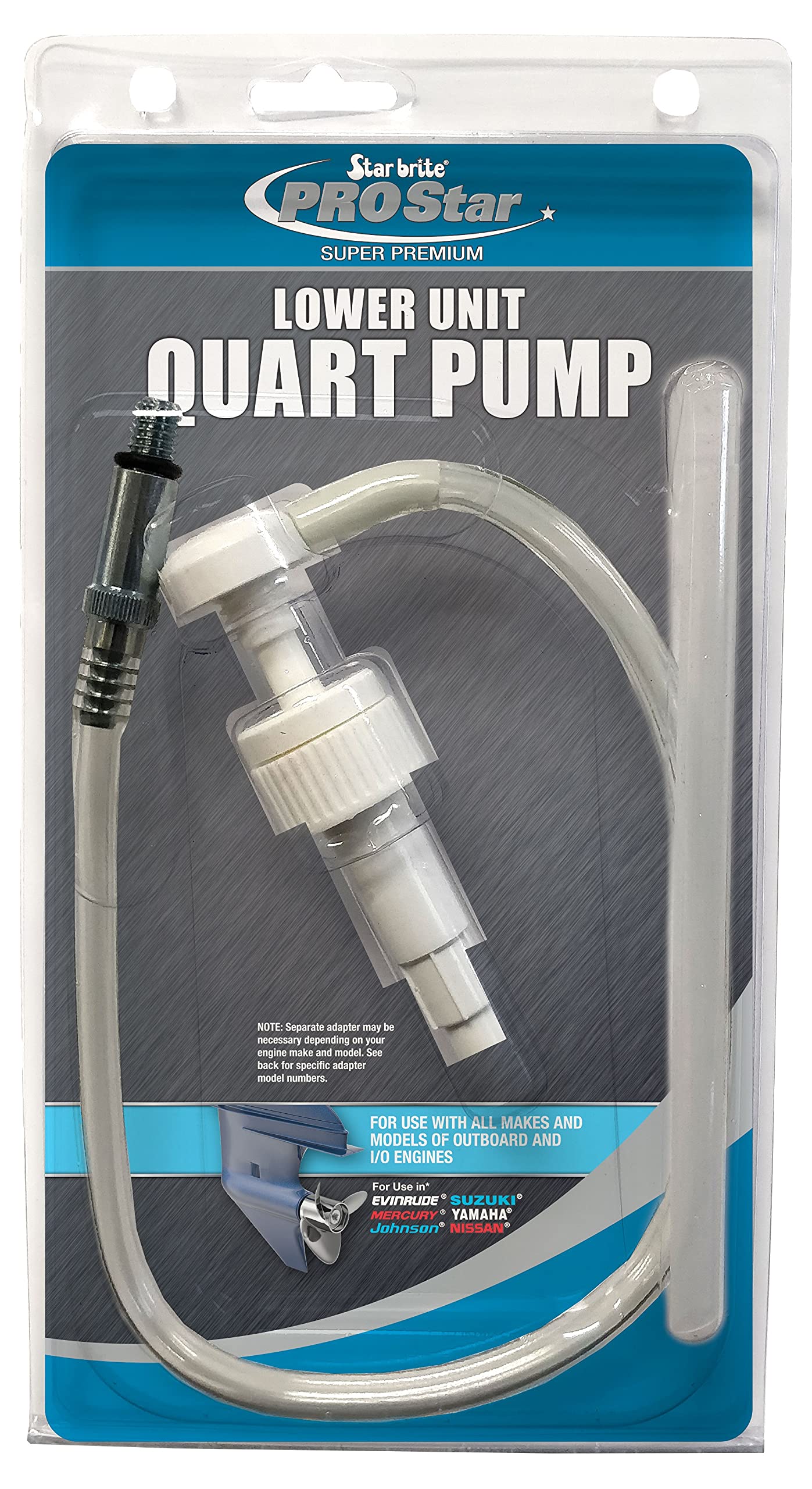 STAR BRITE PROStar Super Premium Lower Unit Quart Pump with 3/8" Fitting - Compatible with Mercruiser, OMC, Evinrude, Johnson & More (027400)