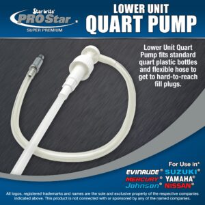 STAR BRITE PROStar Super Premium Lower Unit Quart Pump with 3/8" Fitting - Compatible with Mercruiser, OMC, Evinrude, Johnson & More (027400)