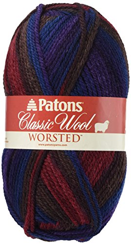 Patons Classic Wool Yarn, 3.5oz, Gauge 4 Medium, 100% Wool Palais - For Crochet, Knitting & Crafting