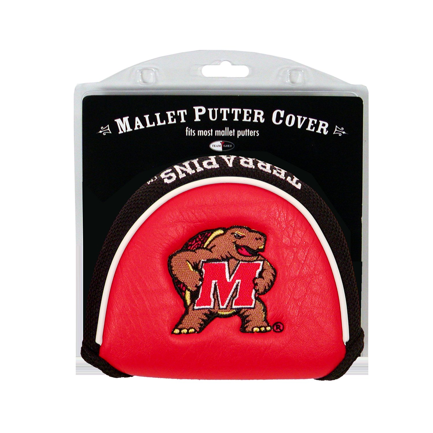 Team Golf NCAA Maryland Terrapins Golf Mallet Putter Cover Golf Club Mallet Putter Headcover, Fits Most Mallet Putters, Scotty Cameron, Daddy Long Legs, Taylormade, Odyssey, Titleist, Ping, Callaway