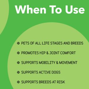 In Clover Connectin Hip and Joint Tablet Supplement for Large Dogs. Combines Glucosamine, Chondroitin and Hyaluronic Acid with Herbs for Comfort and Mobility