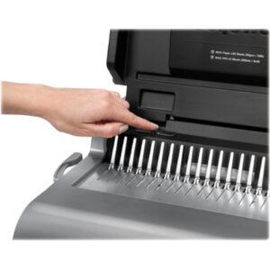 Fellowes 5216901 Quasar 500 Electric Comb Binding System, 16 7/8 x 15 3/8 x 5 1/8, Metallic Gray