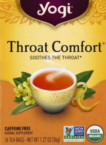 yogi tea organic throat comfort tea, 16 ct