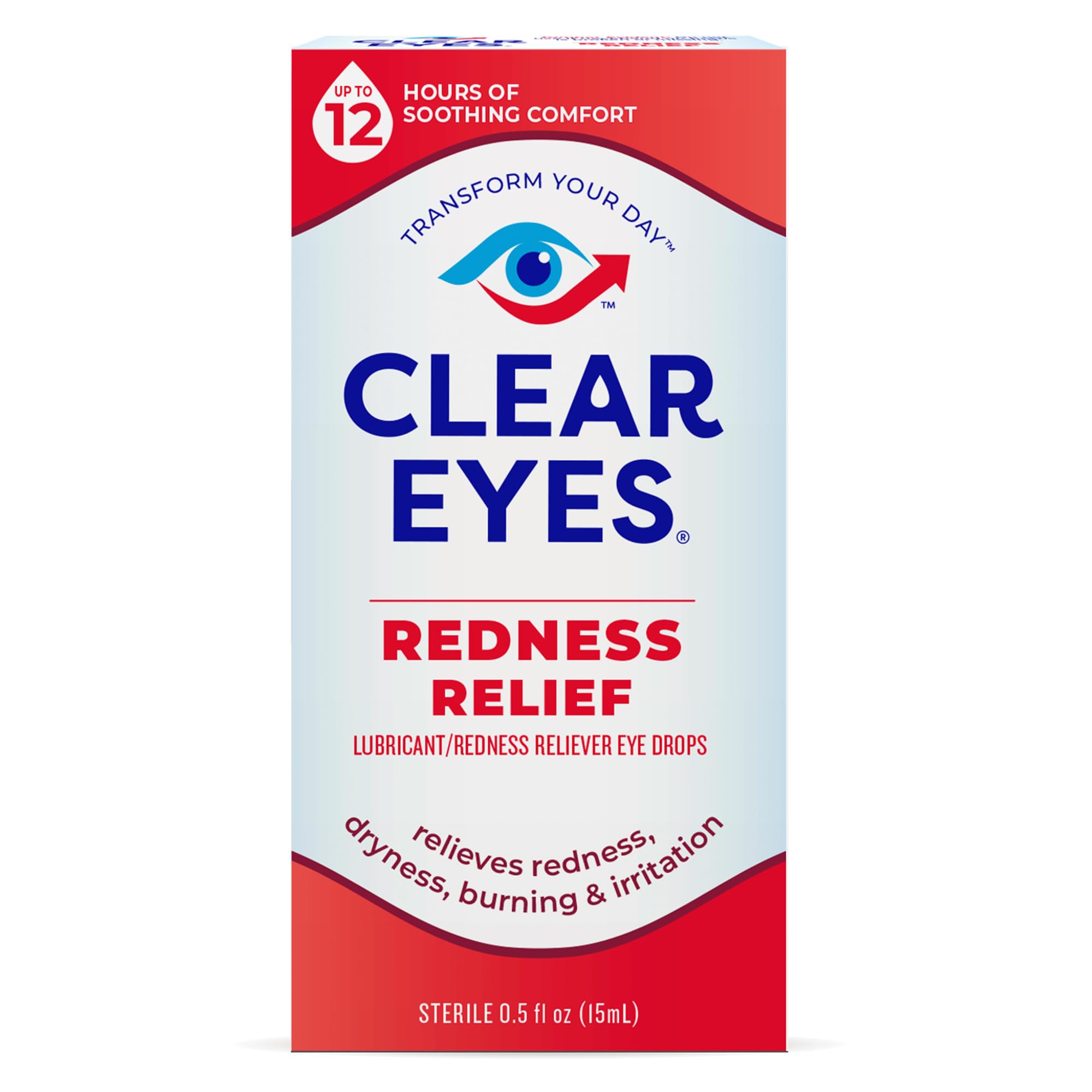 Clear Eyes Redness Relief Lubricant Redness Relief Eye Drops, 0.5 oz