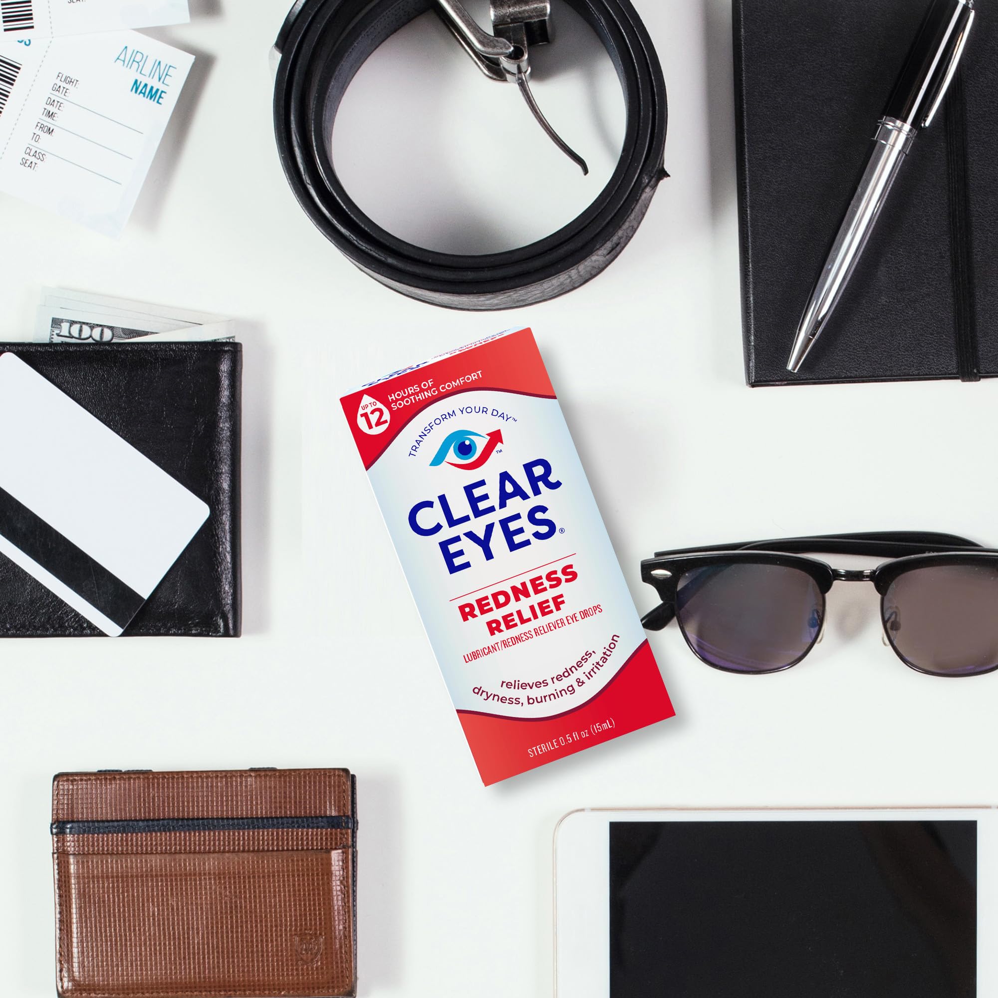 Clear Eyes Redness Relief Lubricant Redness Relief Eye Drops, 0.5 oz