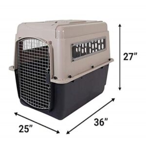 Petmate Ultra Vari Dog Kennel for Medium to Large Dogs (Durable, Heavy Duty Dog Travel Crate, Made with Recycled Materials, 36 in. Long) 50 to 70 lbs, Made in USA