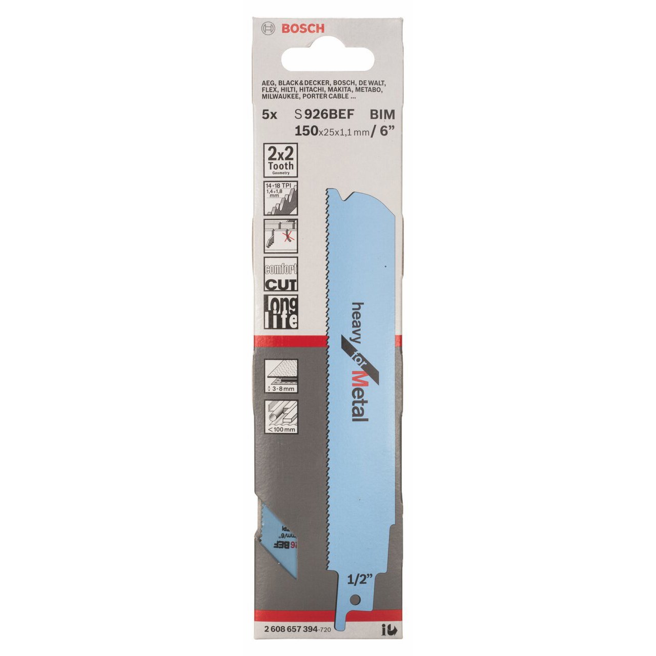 Bosch 2608657394 Saber Saw Blade S926 Bef 5 Pcs