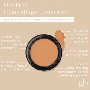 Glo Skin Beauty Oil-Free Camouflage Concealer - Correct and Conceal Imperfections, Blemishes & Dark Spots, Nourishing Makeup for a More Even Complexion (Honey)