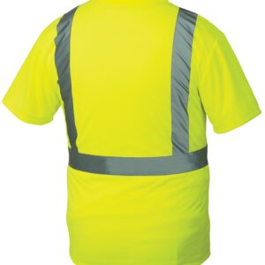 Pyramex RTS21 Series Moisture Wicking T-Shirt Hi-Vis Lime Size Large