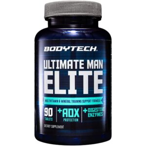 bodytech ultimate man elite multivitamin & mineral training support formula, 45 servings (90 tablets)