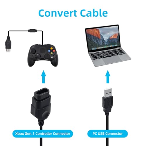 Mcbazel Replacement Xbox Controller to PC USB Adapter Cable [NOT for Xbox 360 or Xbox One]