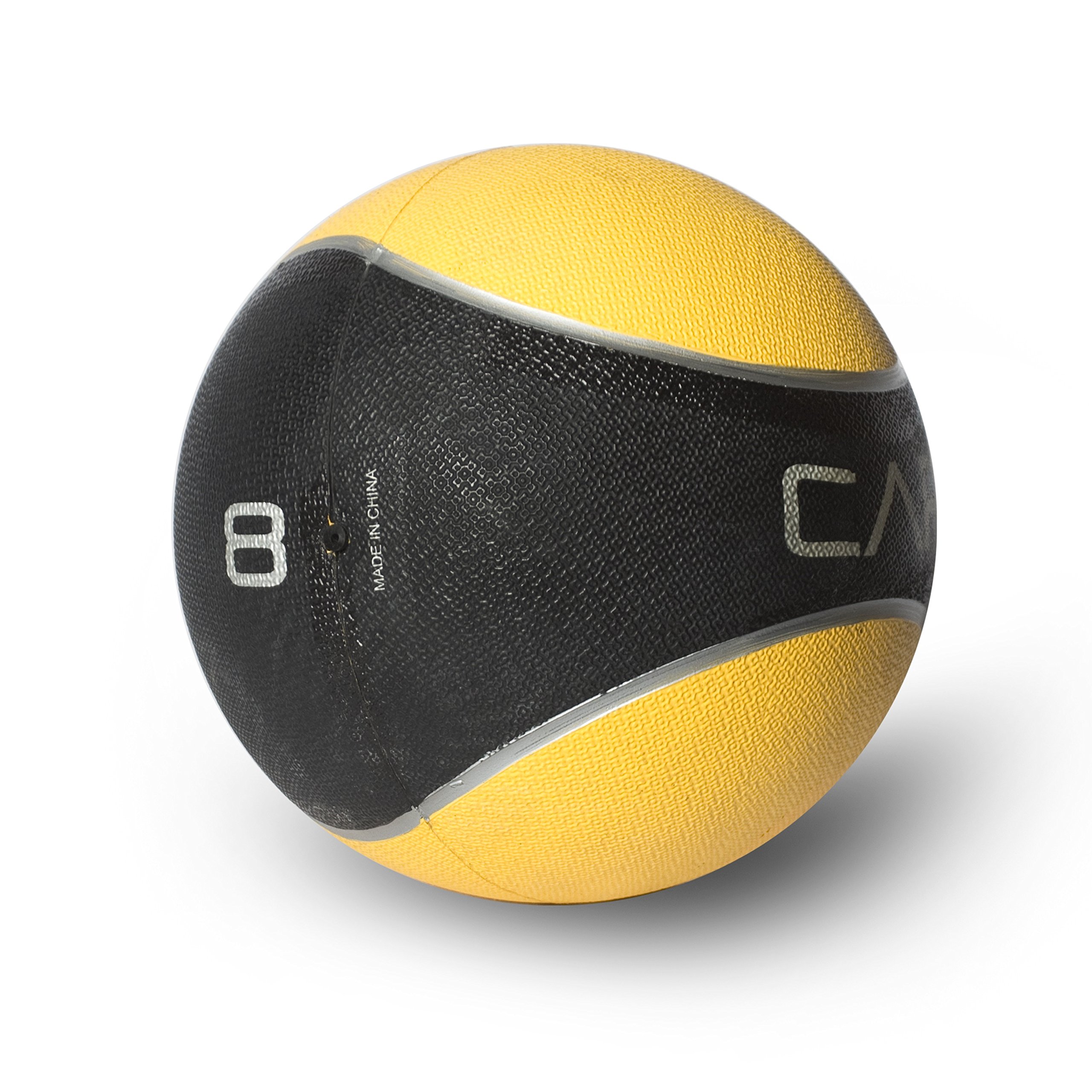 CAP Barbell Rubber Medicine Ball, 8-Pound, Yellow