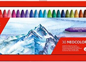 Caran d'Ache Classic Neocolor II Water-Soluble Pastels, 30 Colors