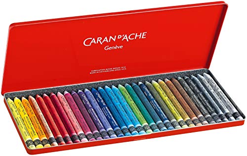 Caran d'Ache Classic Neocolor II Water-Soluble Pastels, 30 Colors