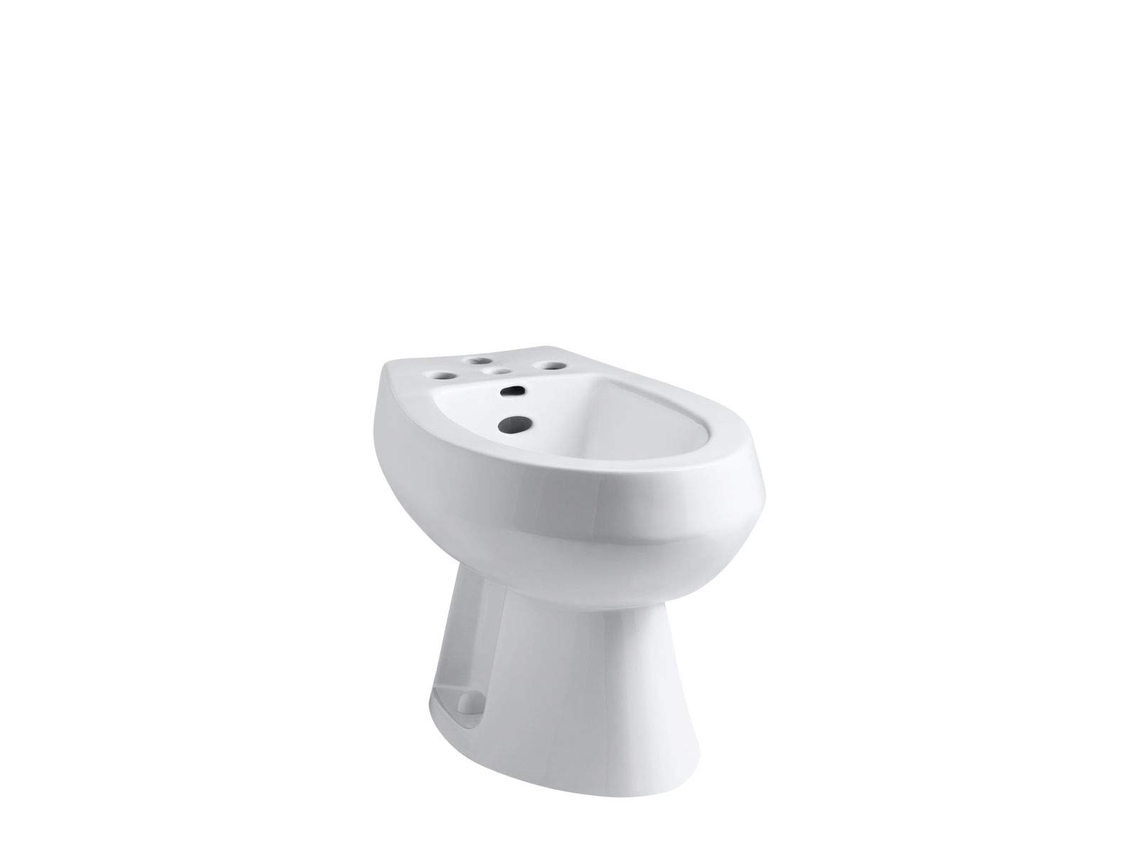 KOHLER 83296 San Tropez Front and Vertical Spray Bidet with 4 Faucet Holes, White