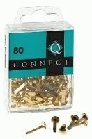 q-connect 39391 parisienne l brass fastener dispenser box 80u plastic assorted