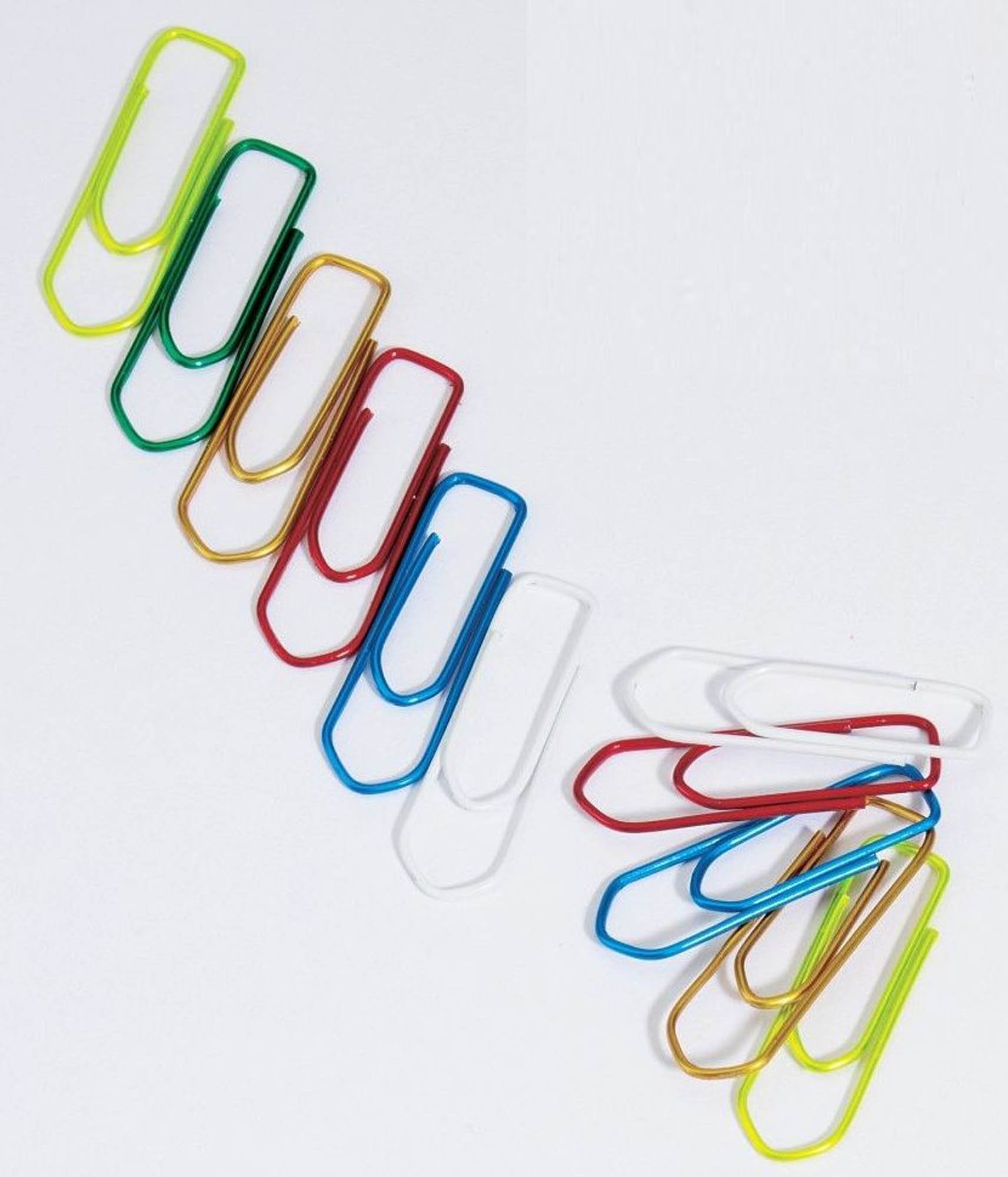 Q-Connect Coloured KF02023 Paper Clips 32 mm Spitz