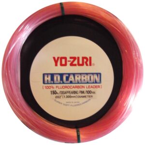 yo-zuri 30-yard hd fluorocarbon leader line, pink, 40-pound