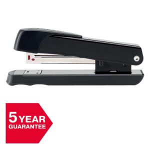 Rexel Meteor Half Strip Stapler, 20 Sheet Capacity, Uses 24/6 and 26/6 Staples, Metal Body, Black, 2100019