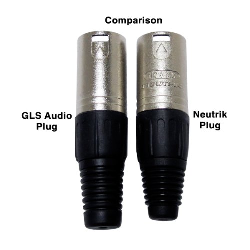 GLS Audio 6ft Patch Cable Cords - XLR Male to 1/4" TRS Black Cables - 6' Balanced Snake Cord - 6 PACK