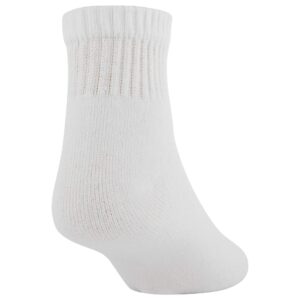 GOLDTOE Men's 656p Cotton Quarter Athletic Socks, Multipairs, White (6-Pairs), X-Large