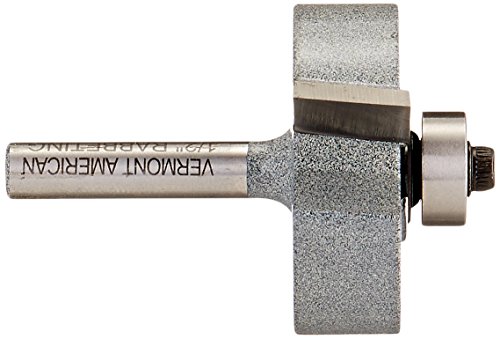 Vermont American 23118 1/2-by-1/2-Inch Carbide Tipped Rabbet Router Bit, 1/2-Inch Ball Bearing 2-Flute 1/4-Inch Shank