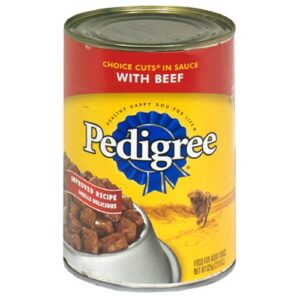 pedigree wet dog food, choice cuts in sauce with beef, 13.2 ounce (pack of 12)