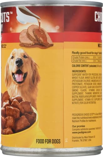 Pedigree Wet Dog Food, Choice Cuts in Sauce with Beef, 13.2 Ounce (Pack of 12)