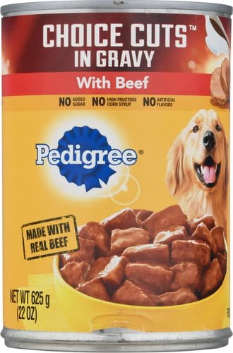 Pedigree Wet Dog Food, Choice Cuts in Sauce with Beef, 13.2 Ounce (Pack of 12)