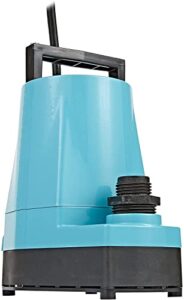 little giant 5-msp 115-volt 1/6 hp, 1200 gph manual aluminum utility pump, 25-ft. cord, blue, 505025