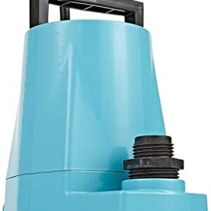 Little Giant 5-MSP 115-Volt 1/6 HP, 1200 GPH Manual Aluminum Utility Pump, 25-Ft. Cord, Blue, 505025