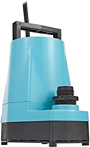 Little Giant 5-MSP 115-Volt 1/6 HP, 1200 GPH Manual Aluminum Utility Pump, 25-Ft. Cord, Blue, 505025