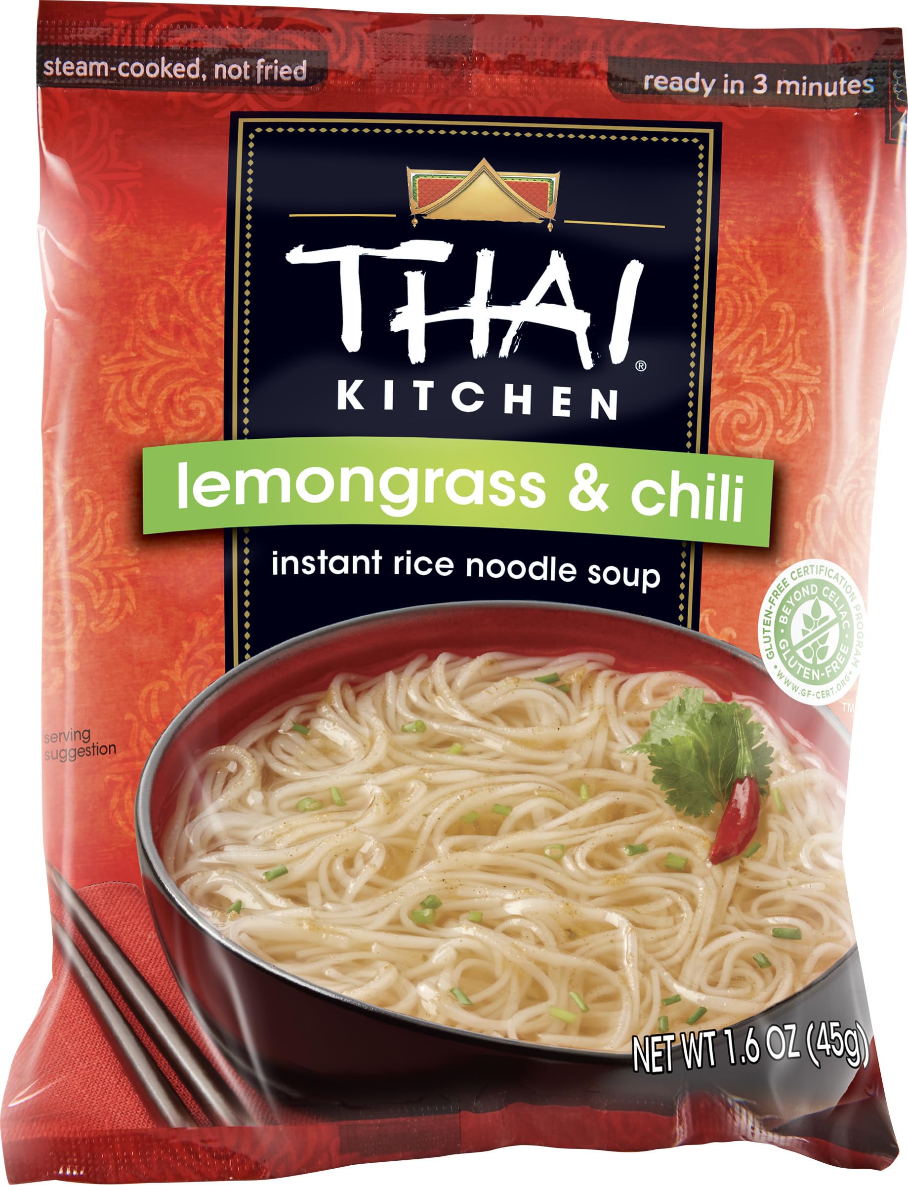 Thai Kitchen Gluten Free Lemongrass & Chili Instant Rice Noodle Soup, 1.6 oz