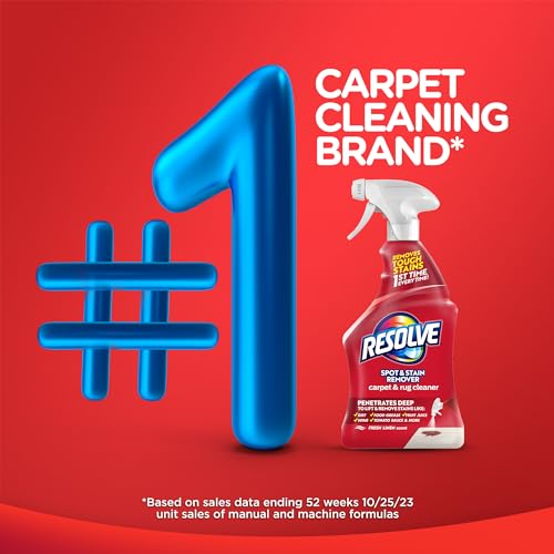 Resolve Carpet and Rug Cleaner Spray, Spot & Stain Remover, Carpet Cleaner Spray, Carpet Cleaner, 22 Ounce